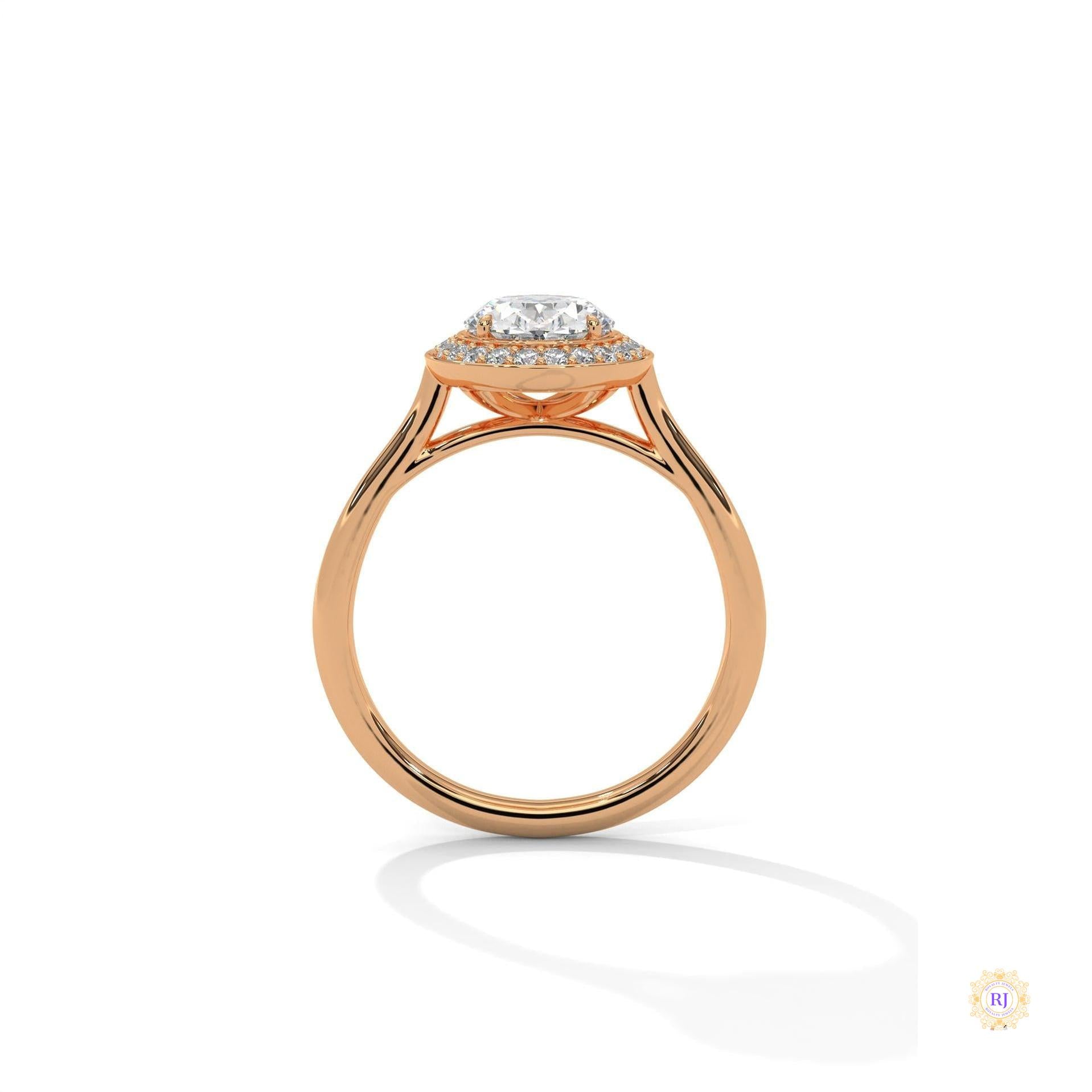 2.20 Ct. Oval Halo Lab Diamond Ring