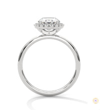 2.20 Ct. Oval Halo Lab Diamond Ring