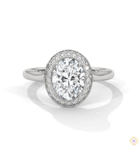 2.20 Ct. Oval Halo Lab Diamond Ring
