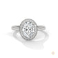2.20 Ct. Oval Halo Lab Diamond Ring