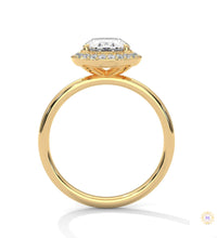 2.20 Ct. Oval Lab Diamond Halo Ring
