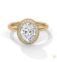 2.20 Ct. Oval Lab Diamond Halo Ring