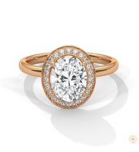 2.20 Ct. Oval Lab Diamond Halo Ring
