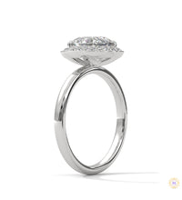 2.20 Ct. Oval Lab Diamond Halo Ring