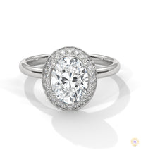 2.20 Ct. Oval Lab Diamond Halo Ring