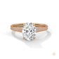 2.20 Ct. Oval Solitaire Pavé Lab Diamond Ring