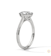 2.20 Ct. Oval Solitaire Pavé Lab Diamond Ring