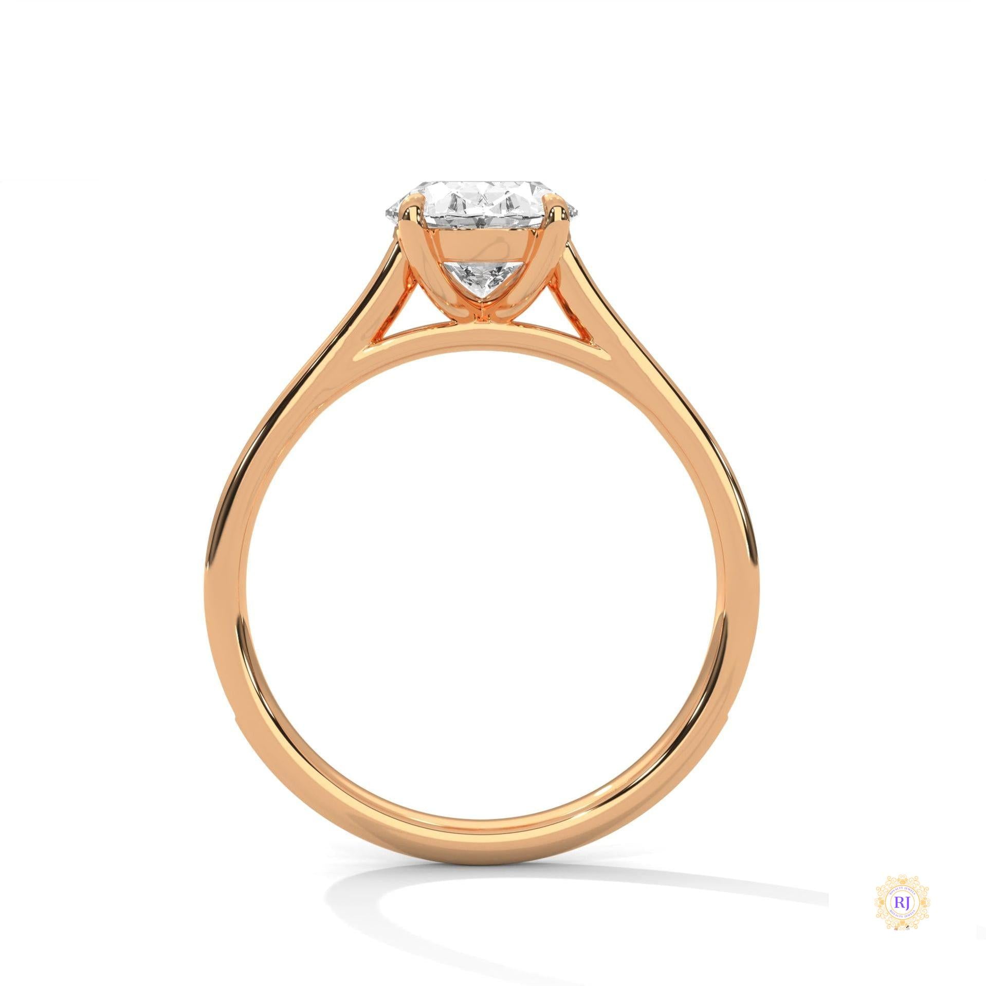 2.20 Ct. Oval Solitaire Pavé Lab Diamond Ring