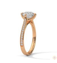 2.20 Ct. Pavé Diamond Solitaire Ring
