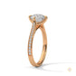 2.20 Ct. Pavé Diamond Solitaire Ring