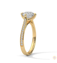 2.20 Ct. Pavé Diamond Solitaire Ring