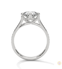 2.20 Ct. Pavé Diamond Solitaire Ring