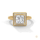 2.20 Ct. Princess-Cut Halo Lab Diamond Ring