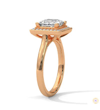 2.20 Ct. Princess-Cut Halo Lab Diamond Ring