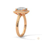 2.20 Ct. Princess-Cut Halo Lab Diamond Ring