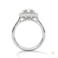 2.20 Ct. Princess-Cut Halo Lab Diamond Ring