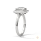 2.20 Ct. Princess-Cut Halo Lab Diamond Ring