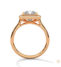 2.20 Ct. Princess-Cut Halo Lab Diamond Ring