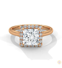 2.20 Ct. Princess-Cut Lab Diamond Ring