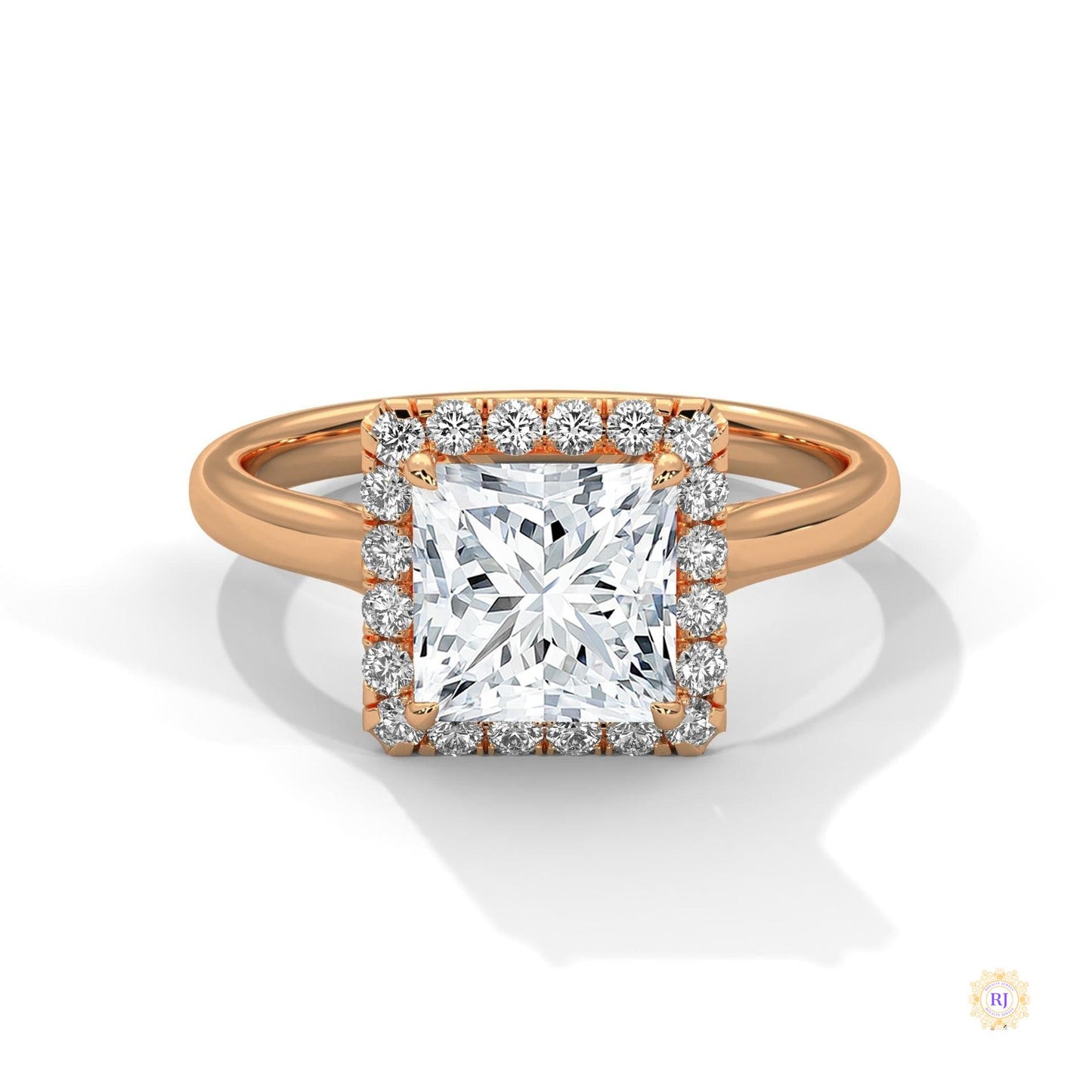 2.20 Ct. Princess-Cut Lab Diamond Ring