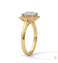2.20 Ct. Princess-Cut Lab Diamond Ring