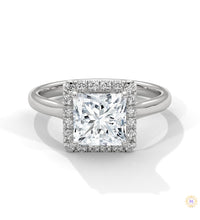 2.20 Ct. Princess-Cut Lab Diamond Ring