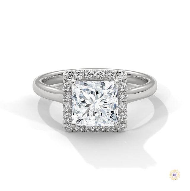 2.20 Ct. Princess-Cut Lab Diamond Ring