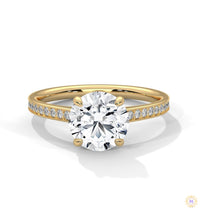 2.20 Ct. Round Lab Diamond Pavé Engagement Ring
