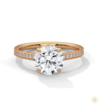 2.20 Ct. Round Lab Diamond Pavé Engagement Ring
