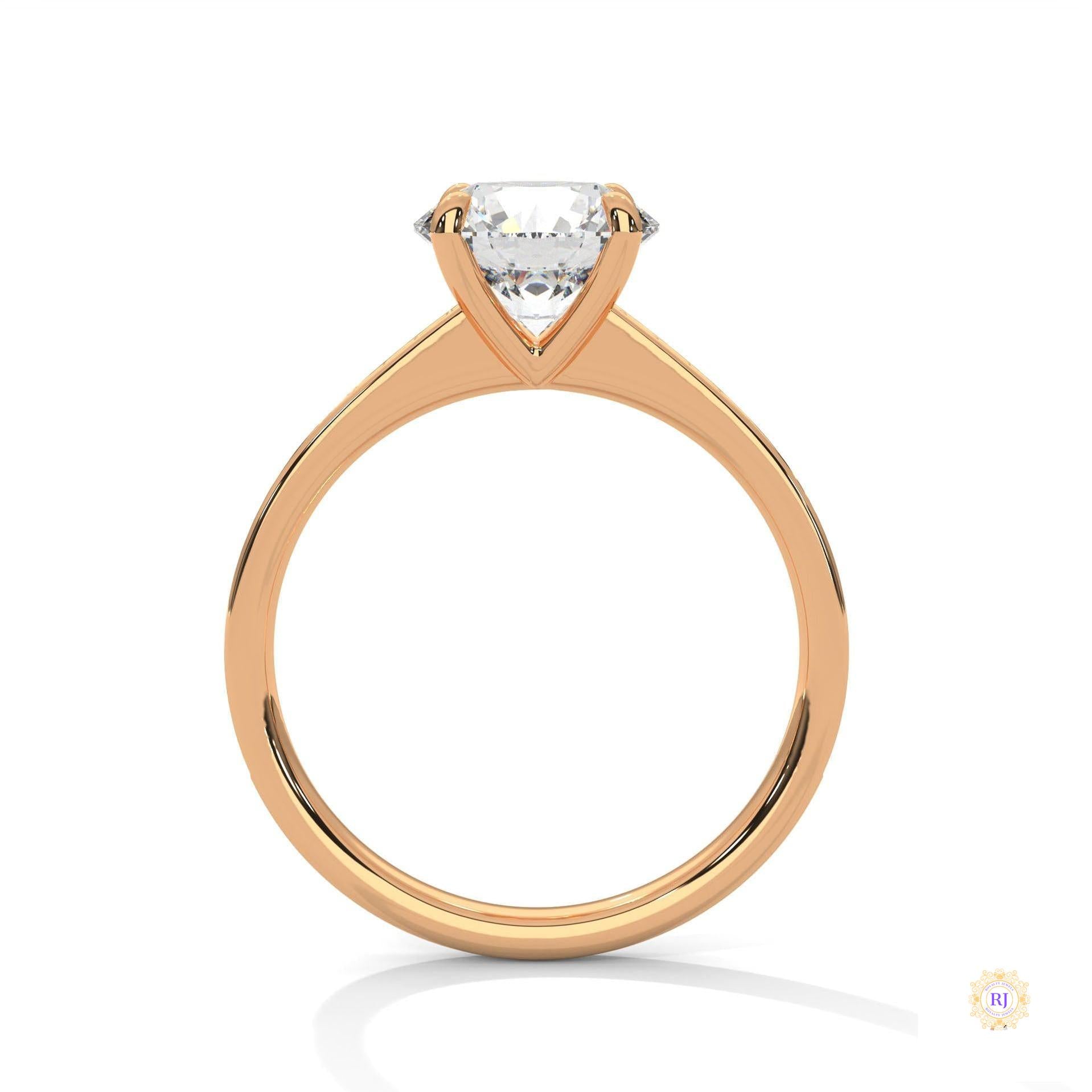 2.20 Ct. Round Lab Diamond Pavé Engagement Ring