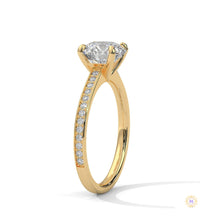 2.20 Ct. Round Lab Diamond Pavé Engagement Ring