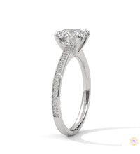 2.20 Ct. Round Lab Diamond Pavé Engagement Ring