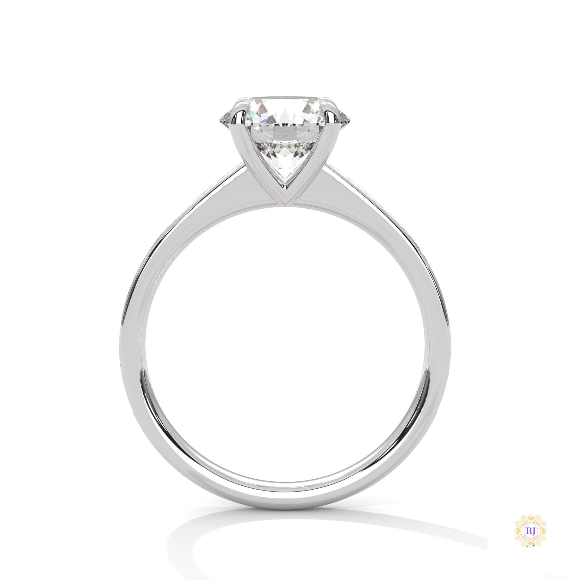 2.20 Ct. Round Lab Diamond Pavé Engagement Ring