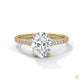 2.25 Ct Oval Lab Diamond pave Engagement Ring