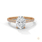 2.25 Ct Oval Lab Diamond pave Engagement Ring