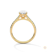 2.25 Ct Oval Lab Diamond pave Engagement Ring