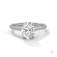 2.25 Ct Oval Lab Diamond pave Engagement Ring