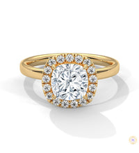 2.25 Ct. Cushion Halo Lab Diamond Ring