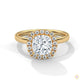 2.25 Ct. Cushion Halo Lab Diamond Ring