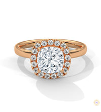 2.25 Ct. Cushion Halo Lab Diamond Ring