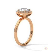 2.25 Ct. Cushion Halo Lab Diamond Ring