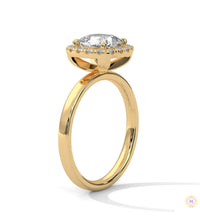 2.25 Ct. Cushion Halo Lab Diamond Ring