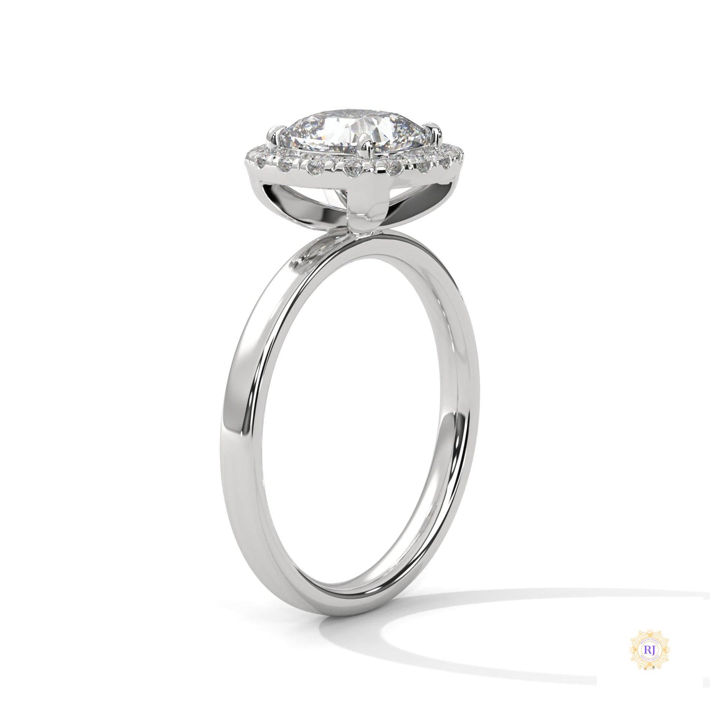 2.25 Ct. Cushion Halo Lab Diamond Ring