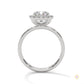 2.25 Ct. Cushion Halo Lab Diamond Ring