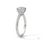 2.25 Ct. Cushion Solitaire Lab Diamond Pavé Ring
