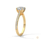 2.25 Ct. Cushion Solitaire Lab Diamond Pavé Ring