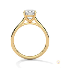 2.25 Ct. Cushion Solitaire Lab Diamond Pavé Ring