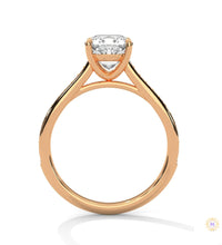 2.25 Ct. Cushion Solitaire Lab Diamond Pavé Ring