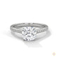 2.25 Ct. Cushion Solitaire Lab Diamond Pavé Ring
