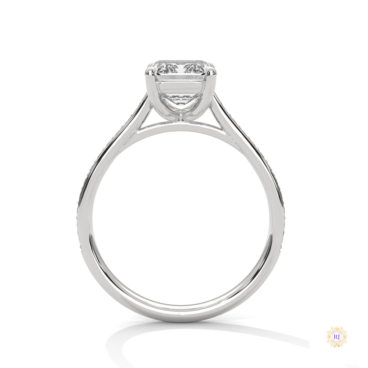 2.25 Ct. Emerald-Cut Lab Diamond Ring